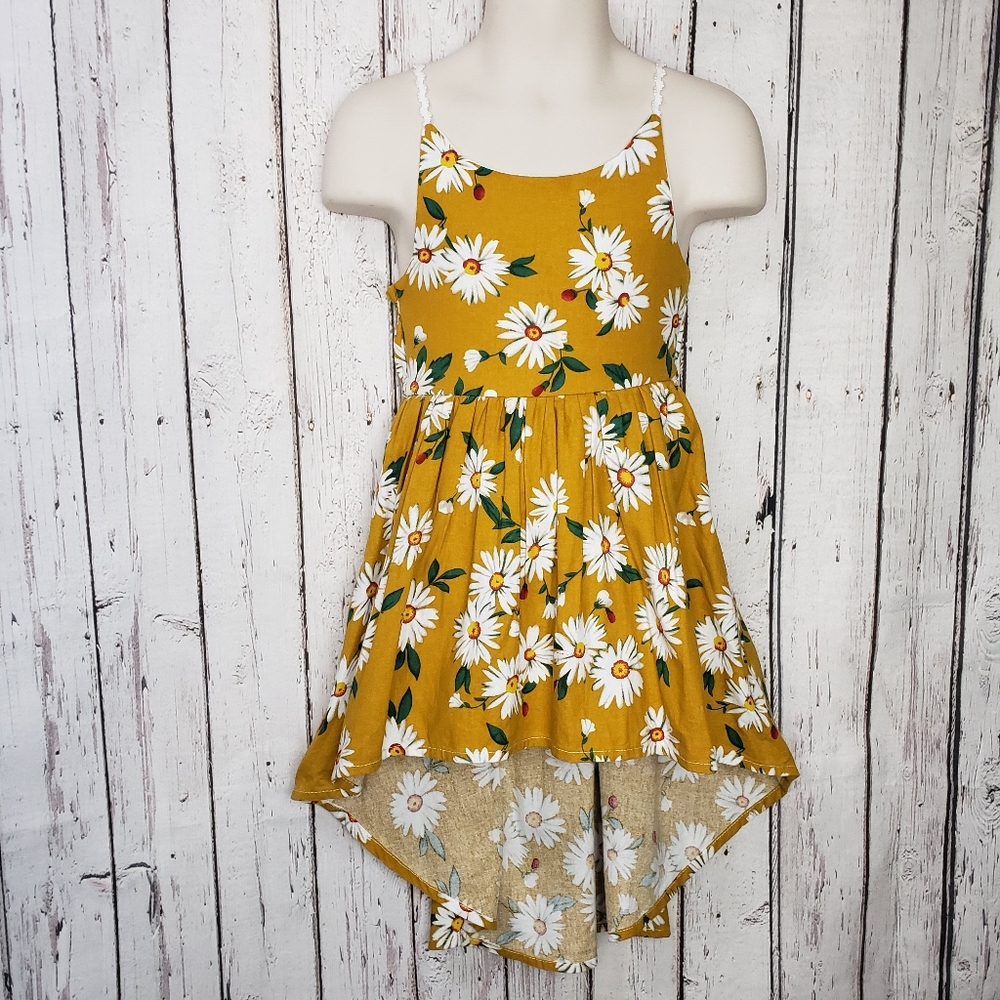 ♥️ Girls Floral Ruffle Halter Dress